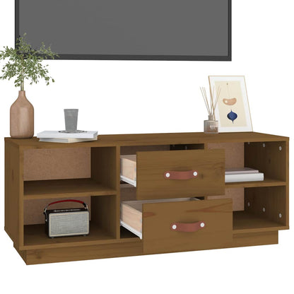 Mobile Porta TV Ambra 100x34x40 cm in Legno Massello di Pino
