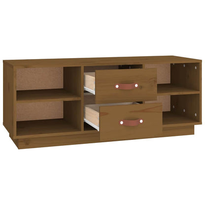 Mobile Porta TV Ambra 100x34x40 cm in Legno Massello di Pino