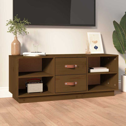 Mobile Porta TV Ambra 100x34x40 cm in Legno Massello di Pino