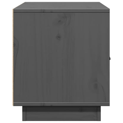 Mobile Porta TV Grigio 80x34x40 cm in Legno Massello di Pino - homemem39