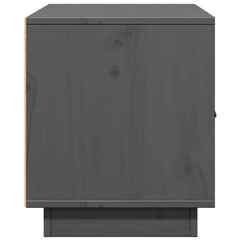 Mobile Porta TV Grigio 80x34x40 cm in Legno Massello di Pino