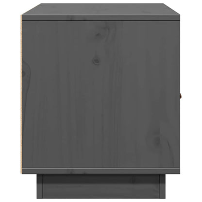 Mobile Porta TV Grigio 80x34x40 cm in Legno Massello di Pino