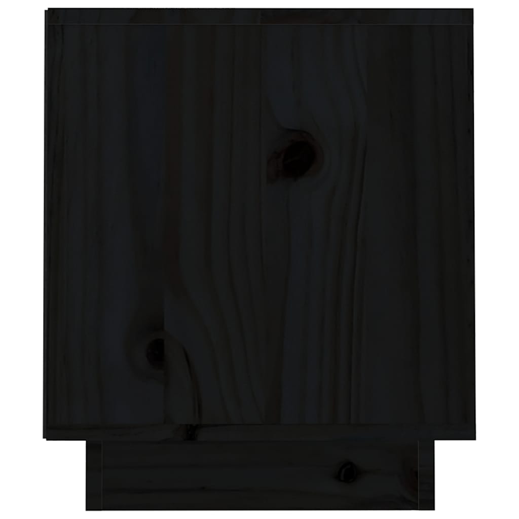 Mobile Porta TV Nero 70x34x40 cm in Legno Massello di Pino