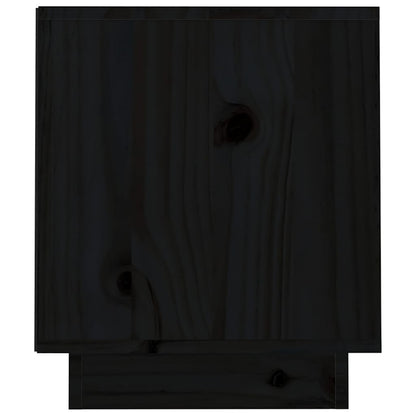 Mobile Porta TV Nero 70x34x40 cm in Legno Massello di Pino