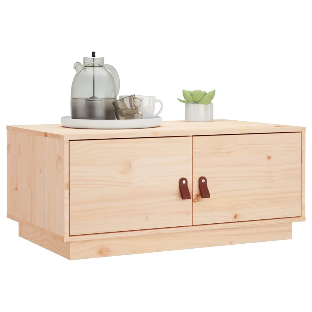 Tavolino da Salotto 80x50x35 cm Legno Massello di Pino | homemem39