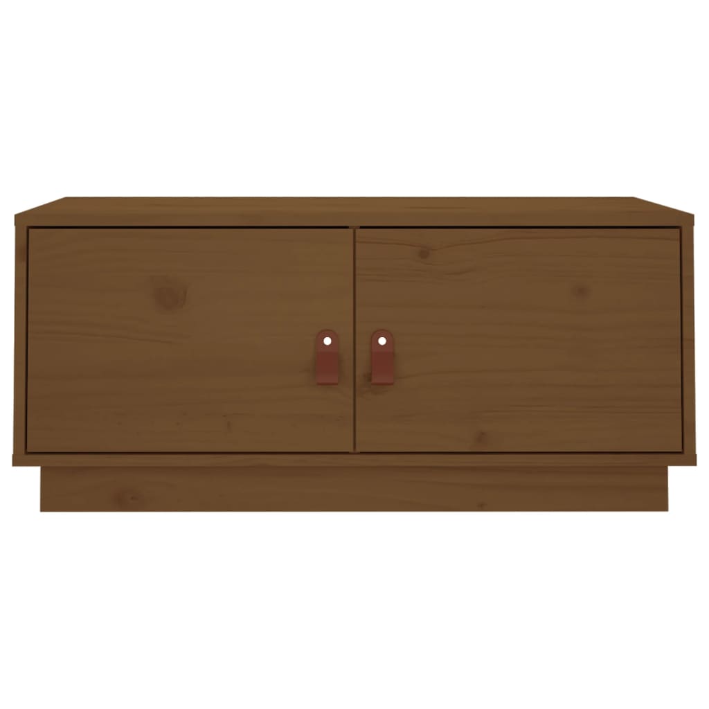 Tavolino da Salotto ambra 80x50x35 cm in Legno Massello di Pino | homemem39