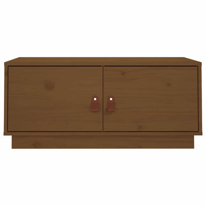 Tavolino da Salotto ambra 80x50x35 cm in Legno Massello di Pino
