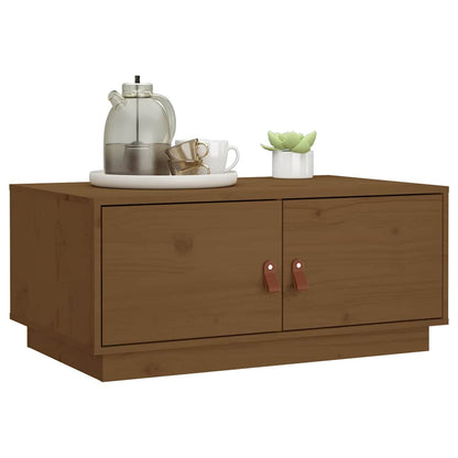 Tavolino da Salotto ambra 80x50x35 cm in Legno Massello di Pino