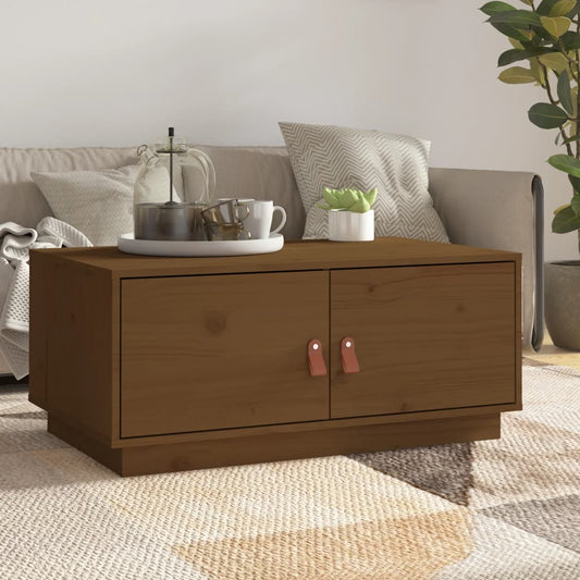Tavolino da Salotto ambra 80x50x35 cm in Legno Massello di Pino | homemem39