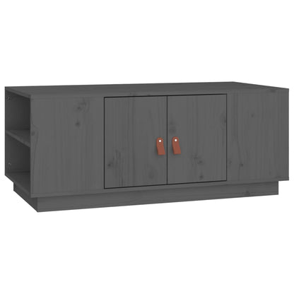 Tavolino da Salotto Grigio 100x50x41 cm Legno Massello di Pino | homemem39