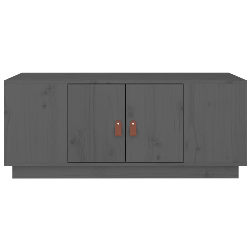Tavolino da Salotto Grigio 100x50x41 cm Legno Massello di Pino | homemem39