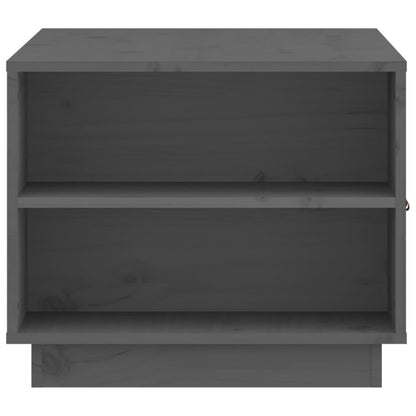 Tavolino da Salotto Grigio 100x50x41 cm Legno Massello di Pino | homemem39