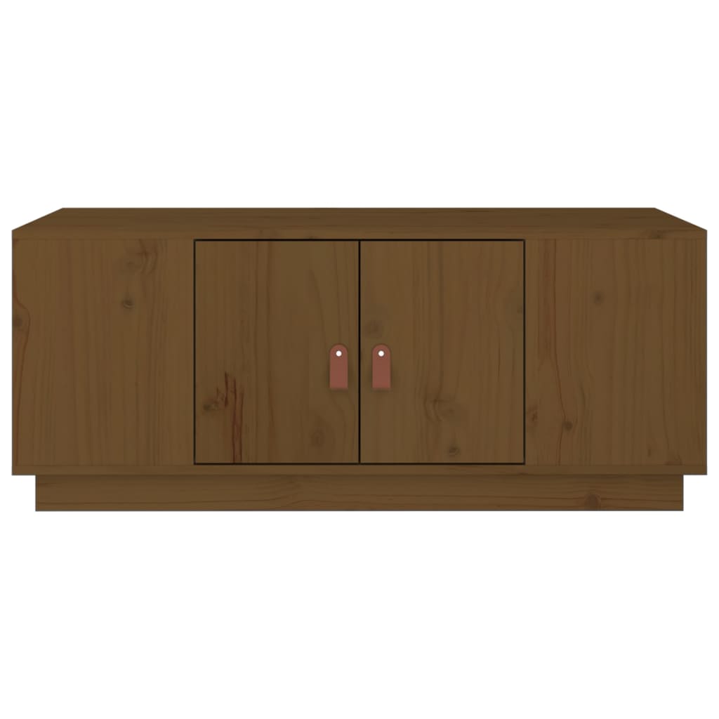Tavolino da Salotto ambra 100x50x41cm in Legno Massello di Pino | homemem39