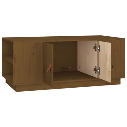 Tavolino da Salotto ambra 100x50x41cm in Legno Massello di Pino | homemem39