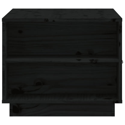Tavolino da Salotto Nero 100x50x41 cm in Legno Massello di Pino | homemem39
