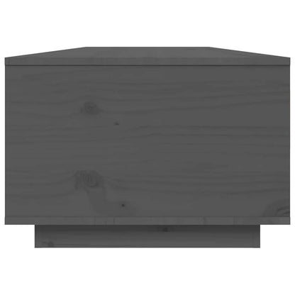 Tavolino da Salotto Grigio 80x50x35,5 cm Legno Massello di Pino