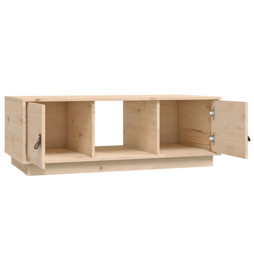 Tavolino da Salotto 100x50x35 cm in Legno Massello di Pino | homemem39