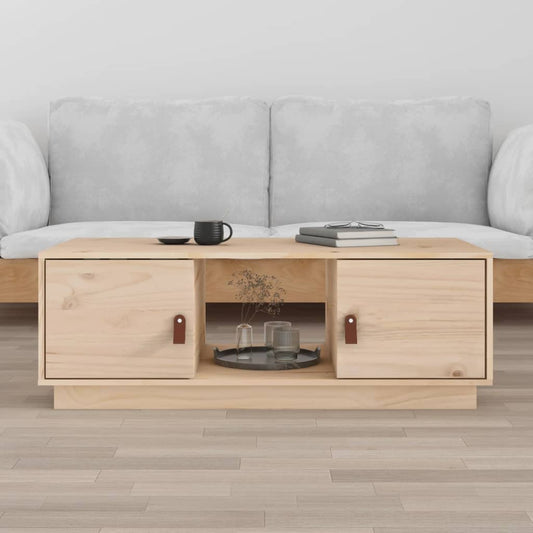 Tavolino da Salotto 100x50x35 cm in Legno Massello di Pino | homemem39