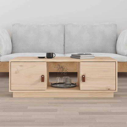 Tavolino da Salotto 100x50x35 cm in Legno Massello di Pino