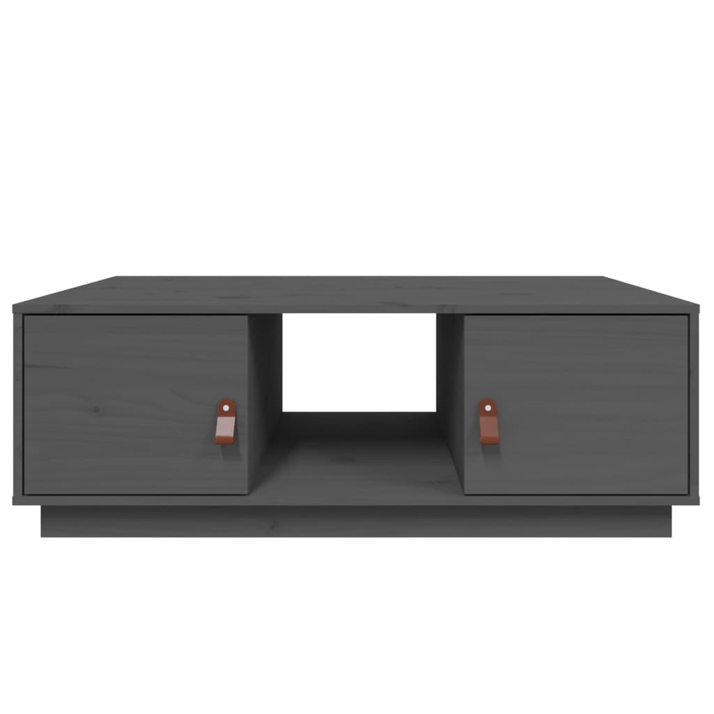 Tavolino da Salotto Grigio 100x50x35 cm Legno Massello di Pino | homemem39