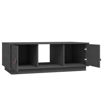 Tavolino da Salotto Grigio 100x50x35 cm Legno Massello di Pino