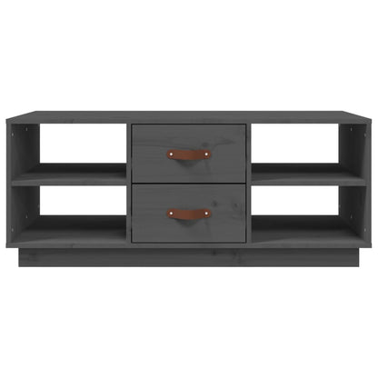 Tavolino da Salotto Grigio 100x50x41 cm Legno Massello di Pino | homemem39