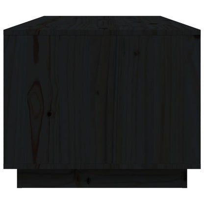 Tavolino da Salotto Nero 100x50x41 cm in Legno Massello di Pino | homemem39