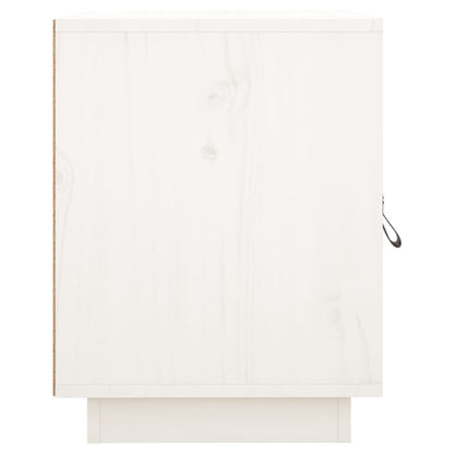 Comodini Bianco 2 pz 40x34x45 cm in Legno Massello di Pino