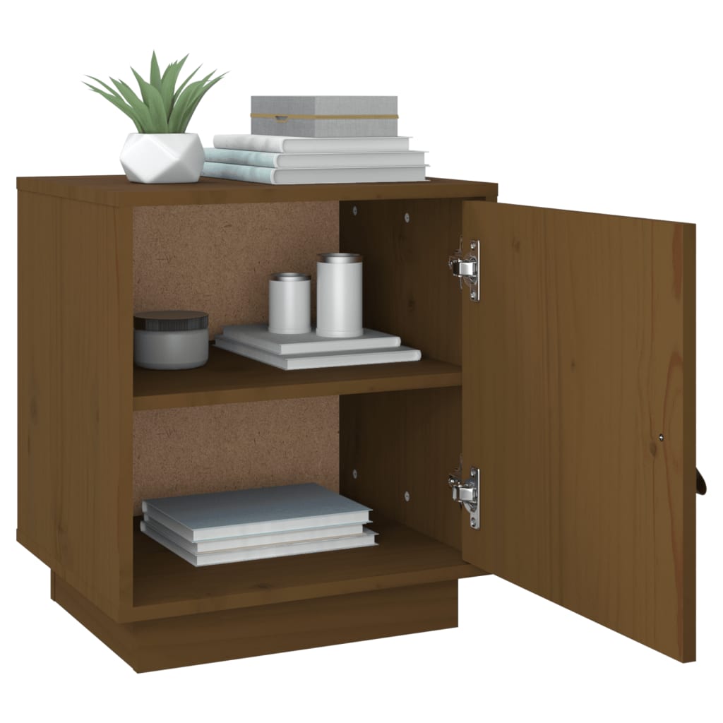 Comodini 2 pz ambra 40x34x45 cm in Legno Massello di Pino