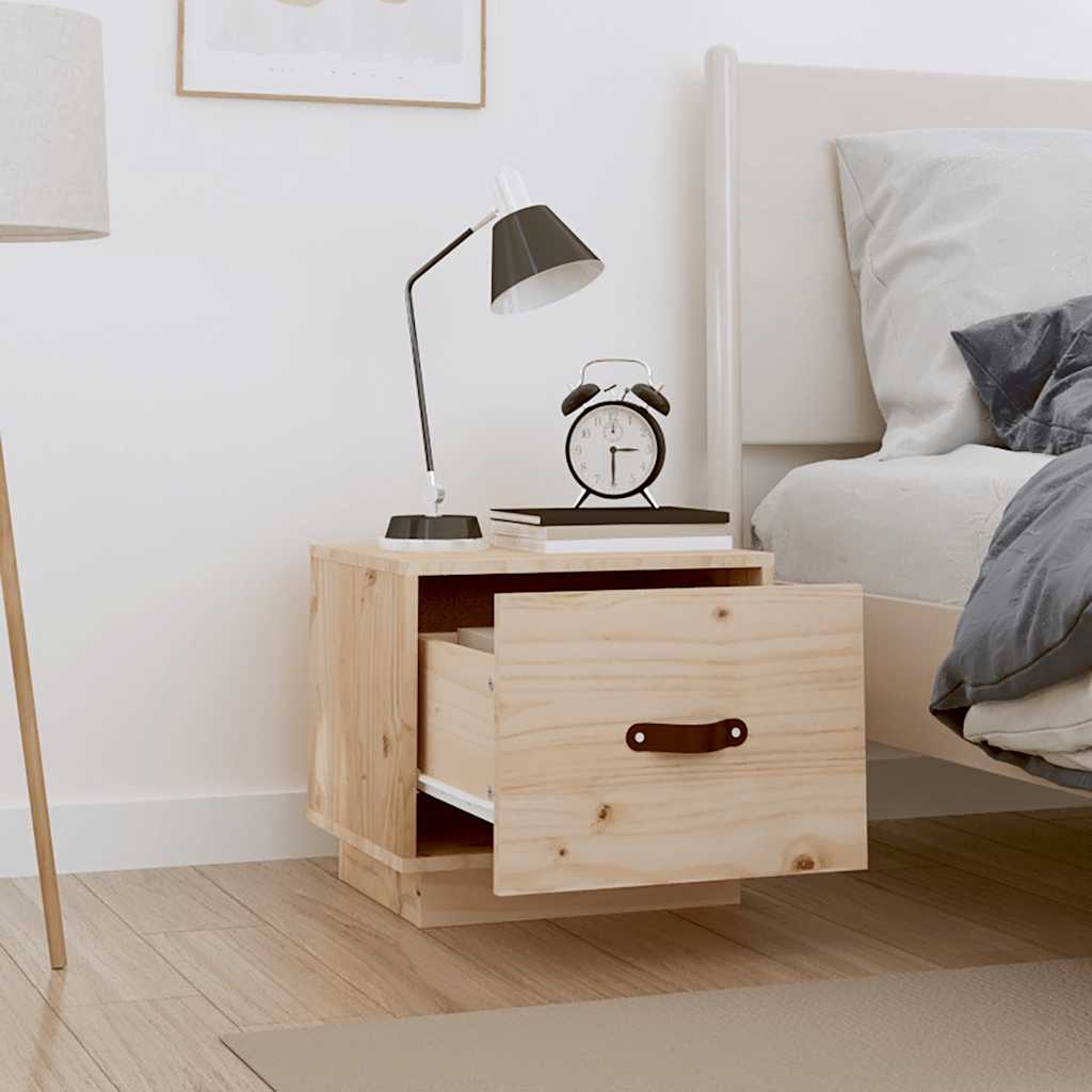 Comodino 40x34x35 cm in Legno Massello di Pino | homemem39