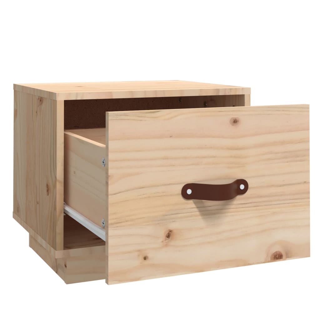 Comodini 2 pz 40x34x35 cm in Legno Massello di Pino - homemem39