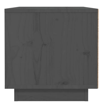 Comodino Grigio 40x34x35 cm in Legno Massello di Pino | homemem39