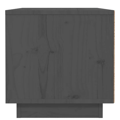 Comodini 2 pz Grigi 40x34x35 cm in Legno Massello di Pino