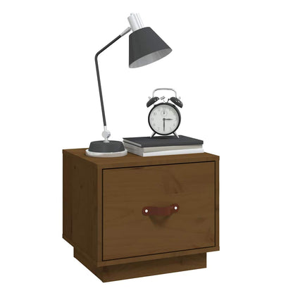 Comodini 2 pz ambra 40x34x35 cm in Legno Massello di Pino