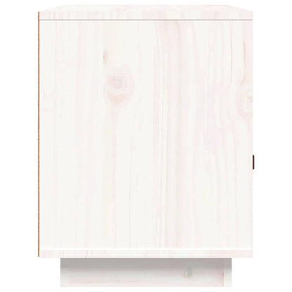 Comodini Bianco 2 pz 40x34x45 cm in Legno Massello di Pino