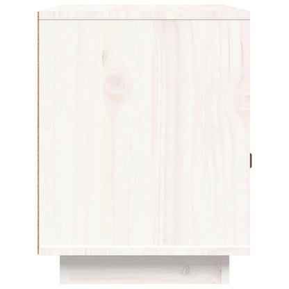 Comodini Bianco 2 pz 40x34x45 cm in Legno Massello di Pino