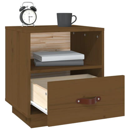 Comodini 2 pz ambra 40x34x45 cm in Legno Massello di Pino