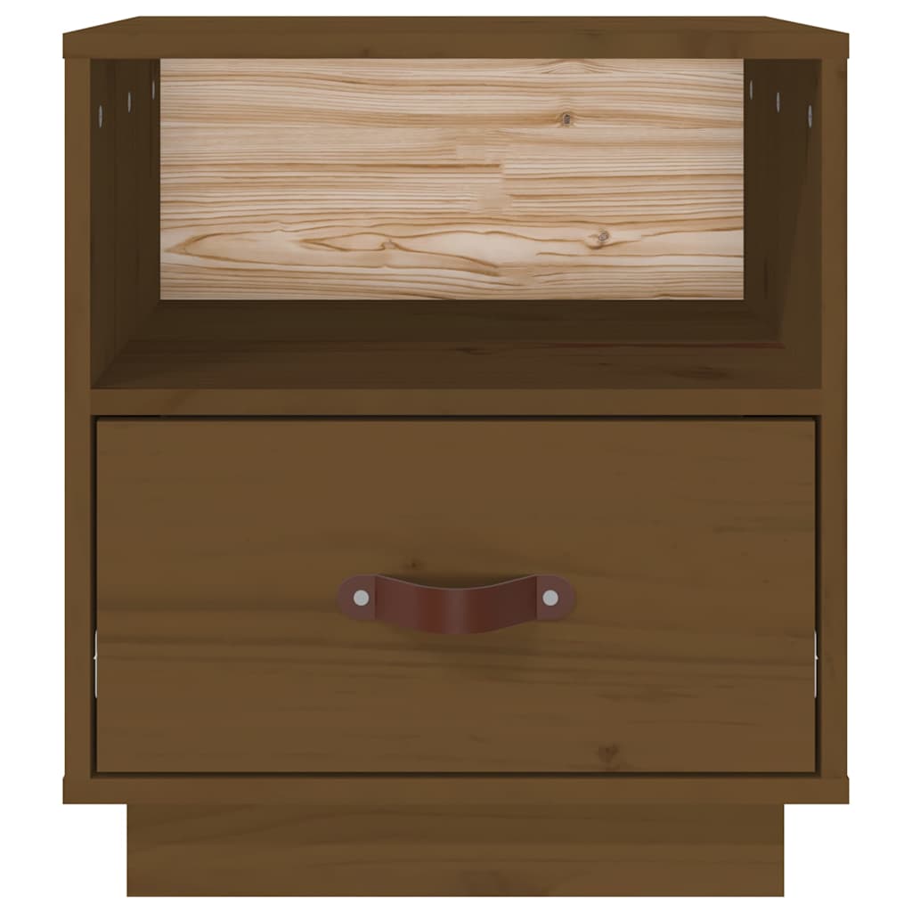 Comodini 2 pz ambra 40x34x45 cm in Legno Massello di Pino
