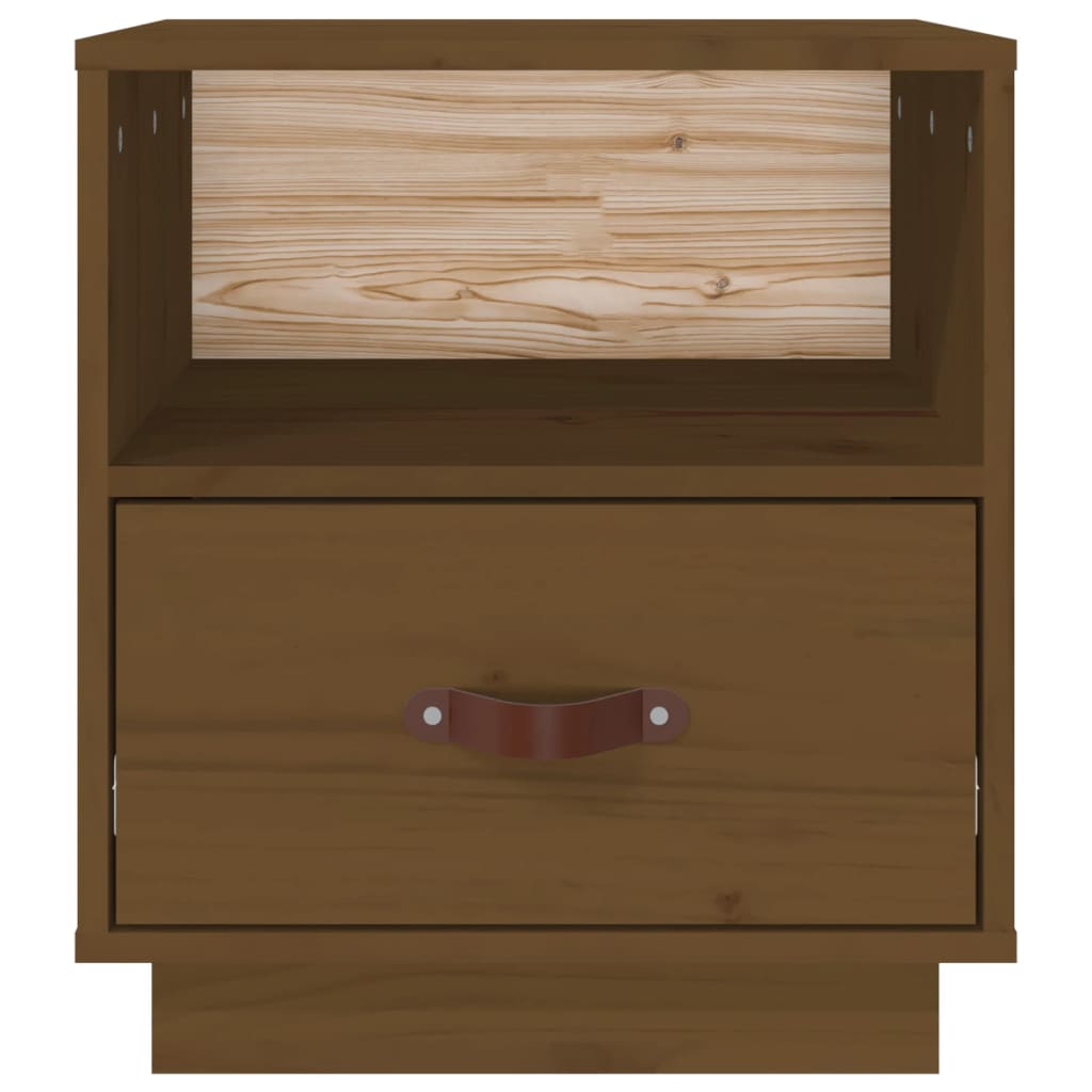 Comodini 2 pz ambra 40x34x45 cm in Legno Massello di Pino
