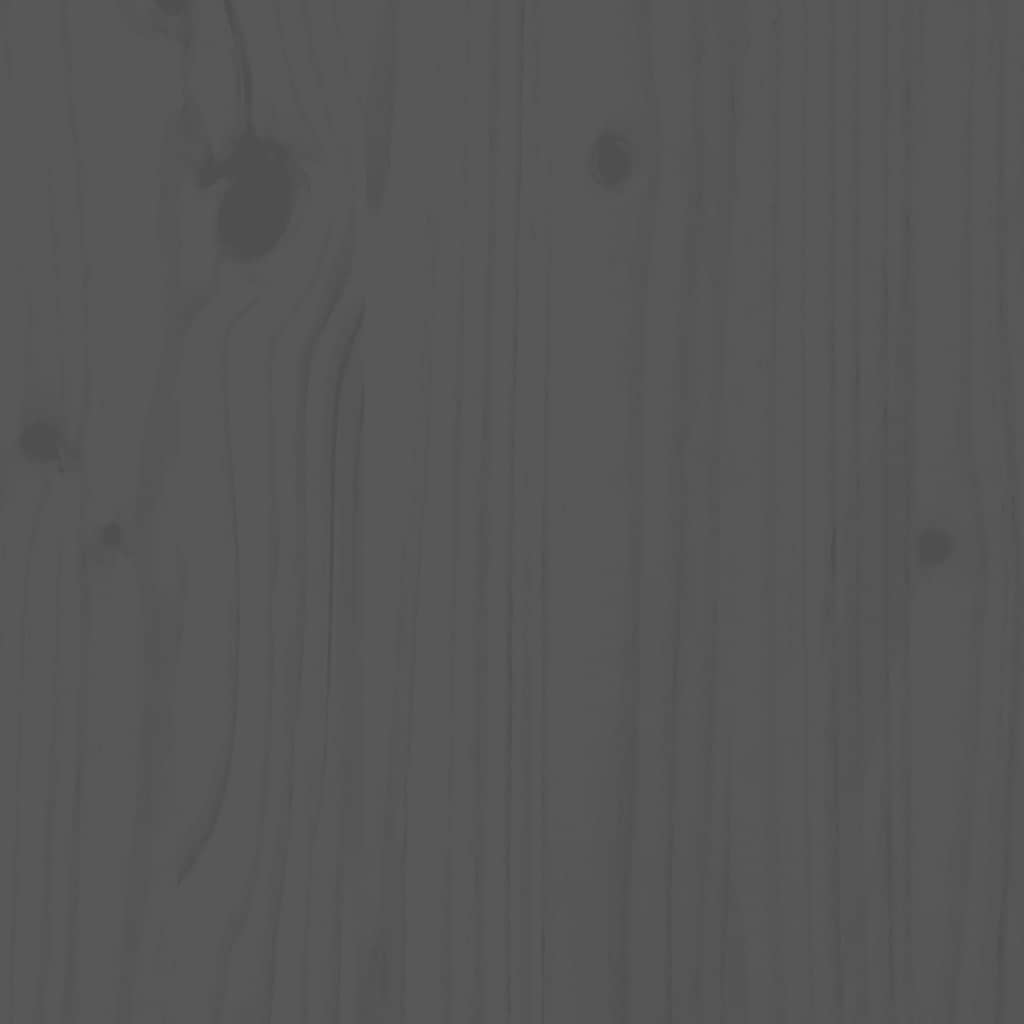 Comodini Grigi 2 pz 40x34x55 cm in Legno Massello di Pino - homemem39