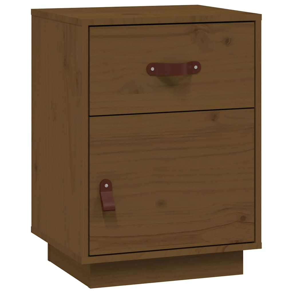 Comodini ambra 2 pz 40x34x55 cm in Legno Massello di Pino - homemem39