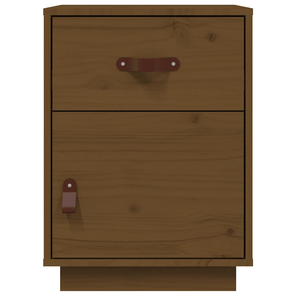 Comodini ambra 2 pz 40x34x55 cm in Legno Massello di Pino - homemem39