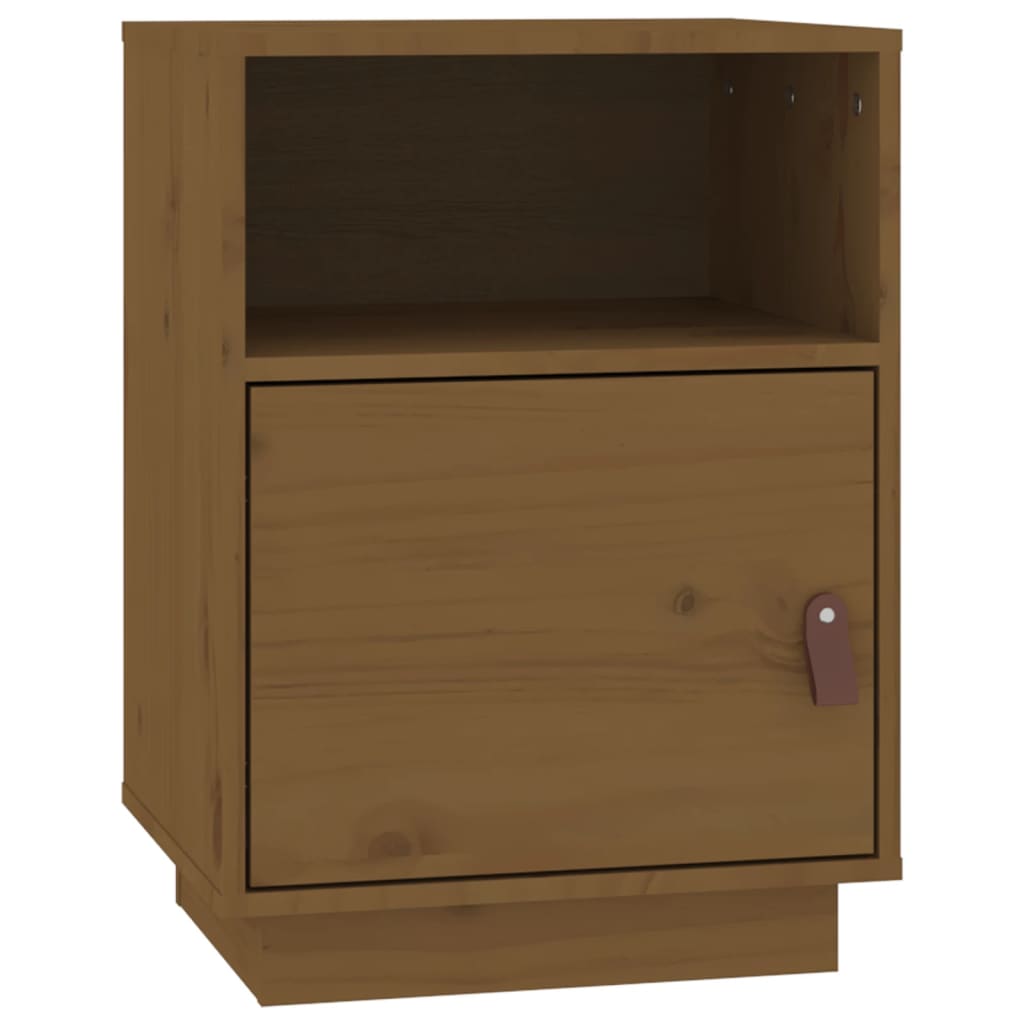 Comodini Ambrati 2 pz 40x34x55 cm in Legno Massello di Pino - homemem39
