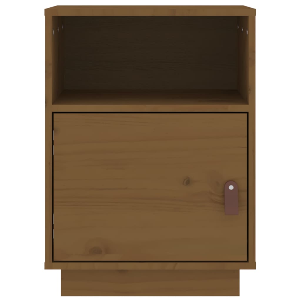 Comodini Ambrati 2 pz 40x34x55 cm in Legno Massello di Pino - homemem39