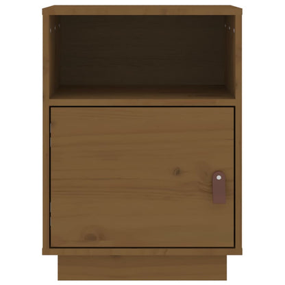 Comodini Ambrati 2 pz 40x34x55 cm in Legno Massello di Pino - homemem39