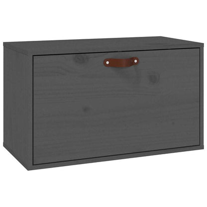 Pensile Grigio 60x30x35 cm in Legno Massello di Pino