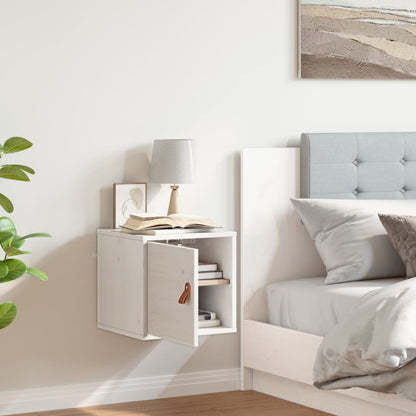 Pensile Bianco 31,5x30x30 cm in Legno Massello di Pino