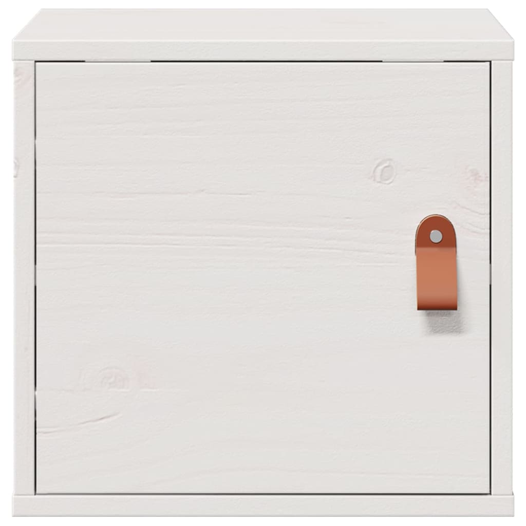 Pensili 2pz Bianchi 31,5x30x30 cm in Legno Massello di Pino | homemem39