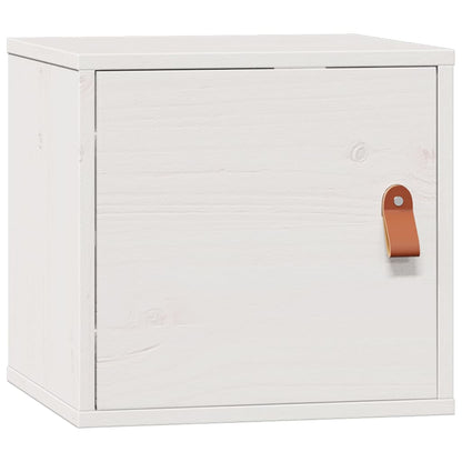 Pensili 2pz Bianchi 31,5x30x30 cm in Legno Massello di Pino | homemem39