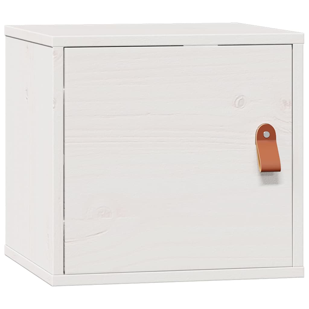 Pensili 2pz Bianchi 31,5x30x30 cm in Legno Massello di Pino